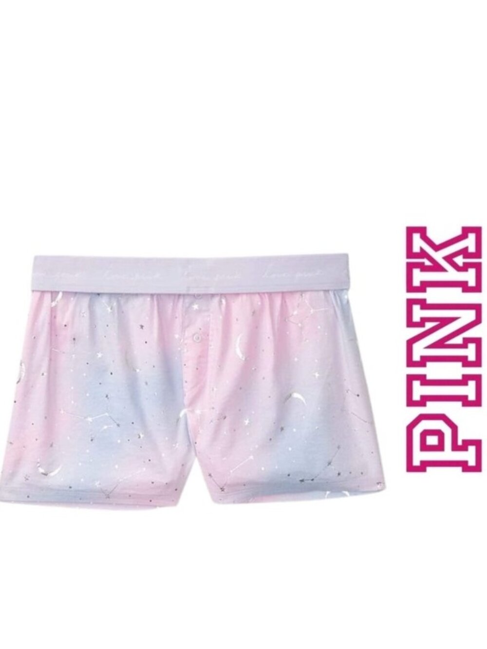 Victoria's Secret PINK | Tie Dye Pink Flannel Boxy Sleep Shorts | Size Small